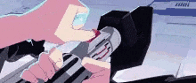 a person is holding a gun in their hand in a video game .