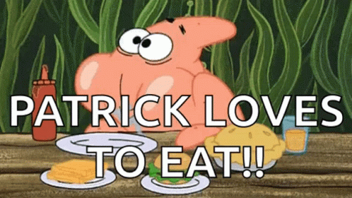 Patrick Eating GIF