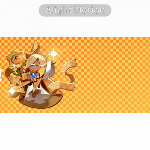 a picture of a cookie with the words alight motion underneath