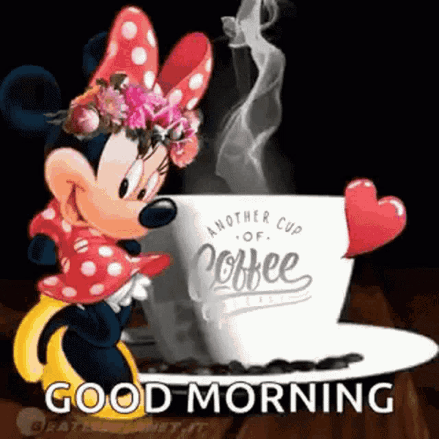 Minnie Mouse Coffee GIF - Minnie Mouse Coffee Love GIFs