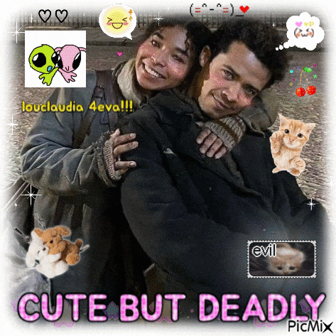 a picture of a man carrying a woman on his back with the caption cute but deadly picmix