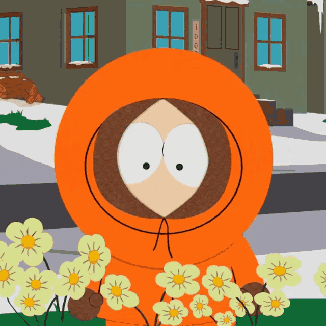 South Park Kenny Mccormick GIF - South Park Kenny Mccormick Smelling Flowers GIFs