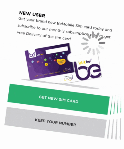 an advertisement for a bemobile sim card that says new user