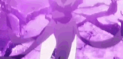 a purple background with a silhouette of a person standing in front of a purple flower .