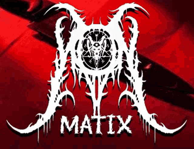 a white logo with the word matix on it