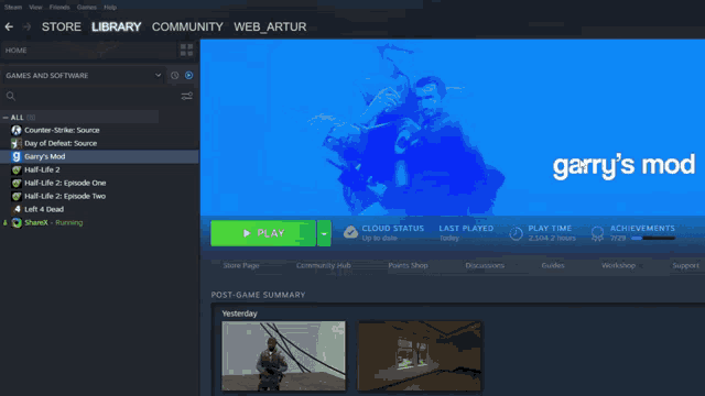 a screenshot of garry 's mod on a computer