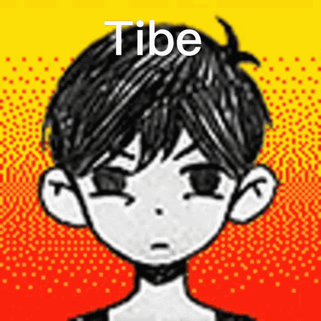 a black and white drawing of a boy with the word tribe written above him