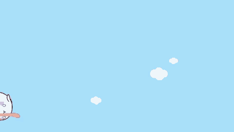 a cartoon character is holding a broom in his hand and flying through the air .