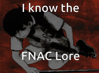 a black and white drawing of a boy playing a violin with the words i know the fnac lore