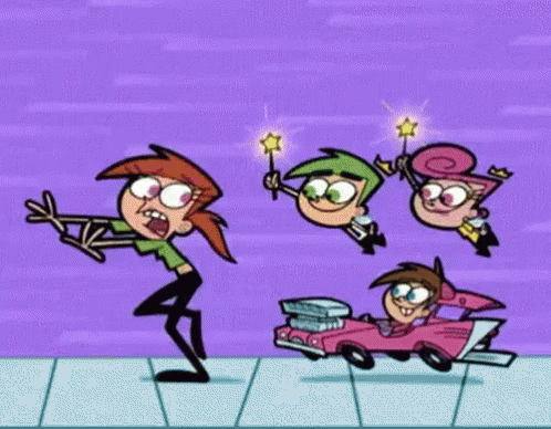 Chasing The Babysitter - Fairly Odd Parents GIF - The Fairly Odd Parents Vicky Timmy Turner GIFs