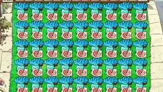 a bunch of targets are sitting on top of each other on a grassy field .