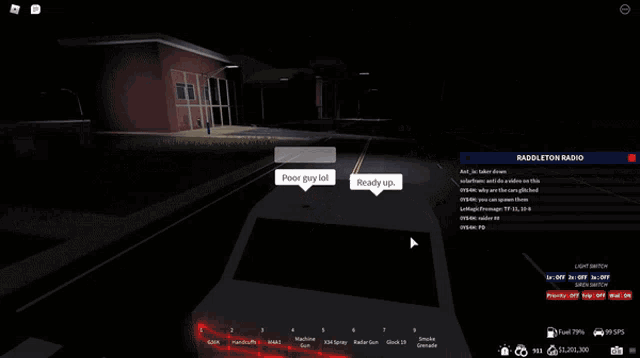 a screenshot of a video game called radoleton radio with a car in the foreground