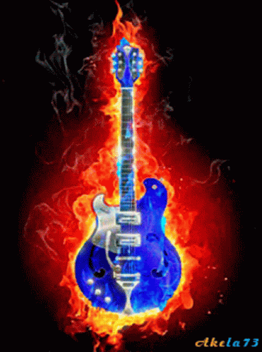 Guitar On Fire GIF - Guitar On Fire GIFs