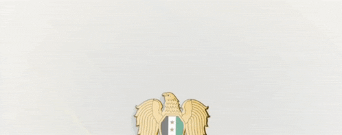 a logo for the syrian republic with an eagle