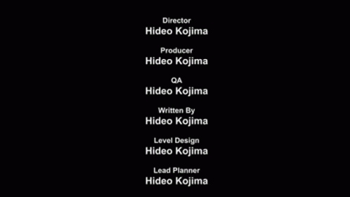 Hideo Kojima Credits GIF - Hideo Kojima Credits Video Game GIFs