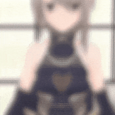 a blurry picture of a girl wearing a black dress
