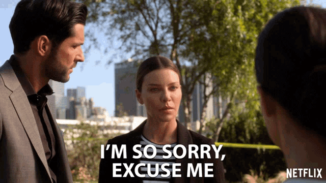 a netflix advertisement shows a man and a woman talking