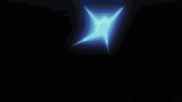 a person is flying through a blue and purple bubble