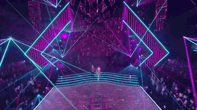 dancing with the stars is being shown on a large screen