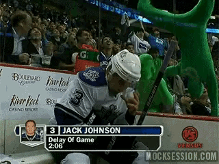 a hockey player named jack johnson is on the ice