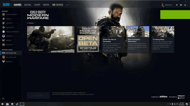 a screenshot of a call of duty modern warfare website