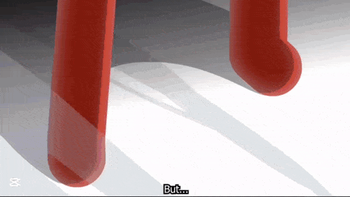 a cartoon drawing of a person 's legs with the words but below them
