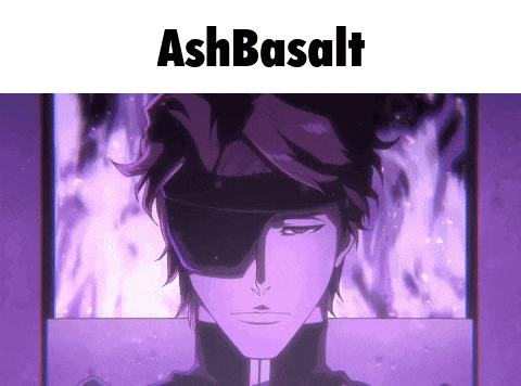 a picture of a man with ashbasalt written on the top