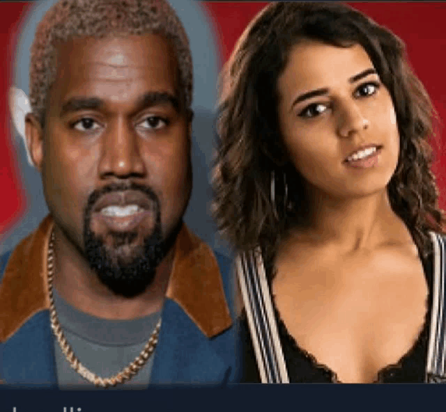 a man with a beard next to a woman
