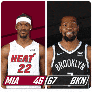 Miami Heat (46) Vs. Brooklyn Nets (67) Half-time Break GIF - Nba Basketball Nba 2021 GIFs