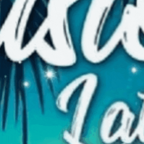 a close up of a blue background with white writing on it