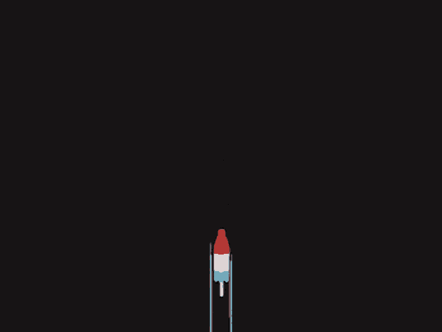 a red and blue fireworks display against a black sky