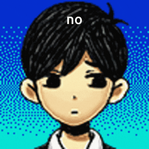 a cartoon of a boy with a choker on his neck says no .