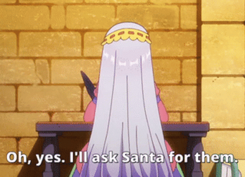 Sleepy Princess In The Demon Castle Ask Santa GIF - Sleepy Princess In The Demon Castle Ask Santa Santa GIFs