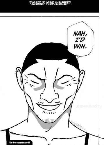 a black and white drawing of a man with a speech bubble saying " would you lose "