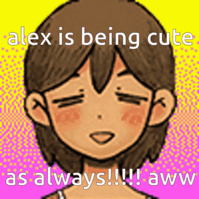 alex is being cute as always !!! aww !
