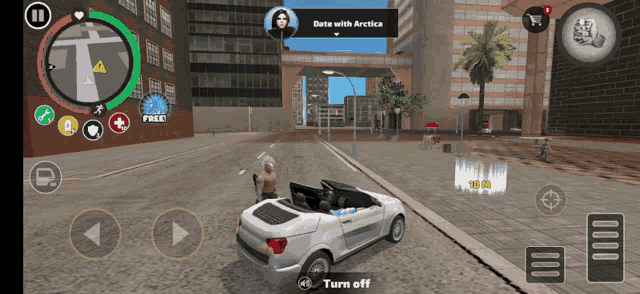 a screenshot of a video game that says date with arctica on the bottom