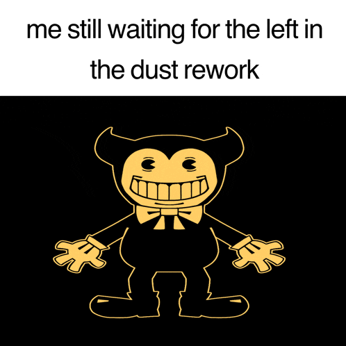 a picture of bendy from bendy and the ink machine on a black background