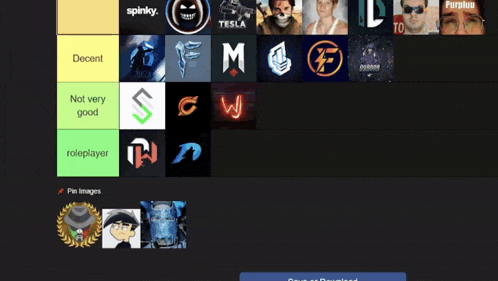 a screenshot of a website that says roleplayer on the bottom left