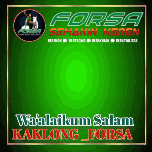 a forsa semakin keren logo with a man riding a horse