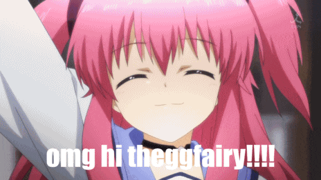 a girl with pink hair says omg hi thegfairy !!!