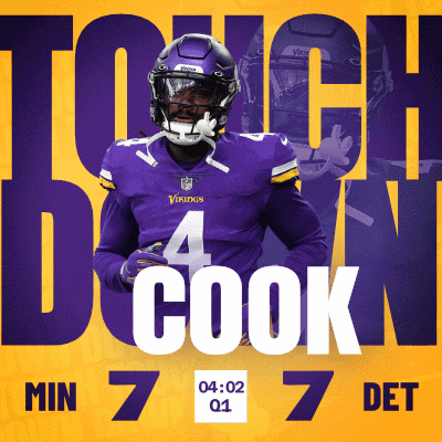 a vikings football player wearing a purple jersey and helmet