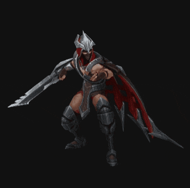 a man with a cape and a sword on a black background