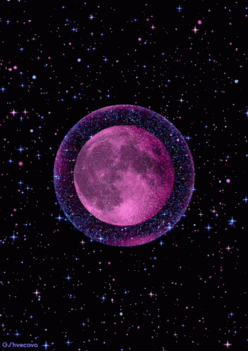 Full Moon Outer Space GIF - Full Moon Outer Space Stars GIFs