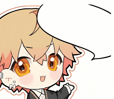 a cartoon character says hello with a speech bubble above his head