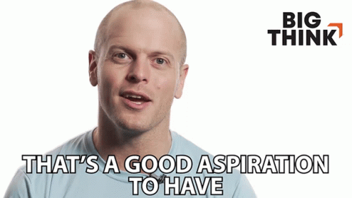 Thats A Good Aspiration To Have Tim Ferriss GIF - Thats A Good Aspiration To Have Tim Ferriss Big Think GIFs