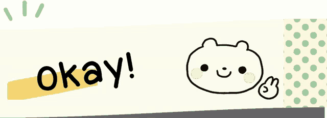 a drawing of a bear with the words okay written below it