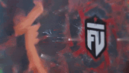 a shield with the letter f on it surrounded by graffiti