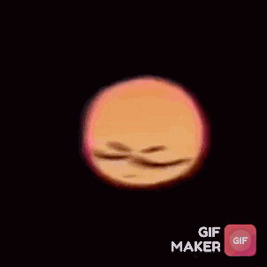 a cartoon smiley face with purple eyes and a heart coming out of its mouth .