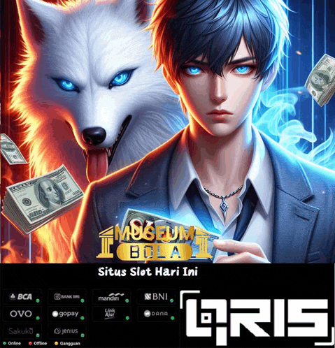 a poster of a man and a wolf with the words museum bola on it