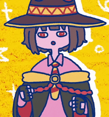 a drawing of a girl wearing a hat and a tie